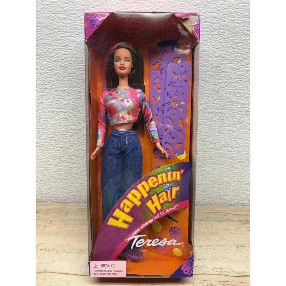 Vtg 2000 Mattel Barbie Teresa Doll Happening Hair NIB